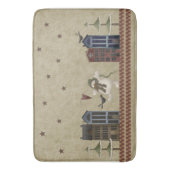 Vrede op Aarde Land Folkart Snowman & Crow Badmat (Voorkant Verticaal)