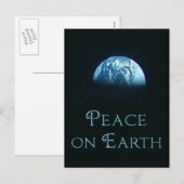 Vrede op aarde met Afbeelding van de aarde vanuit Feestdagenkaart (Voorkant / Achterkant)