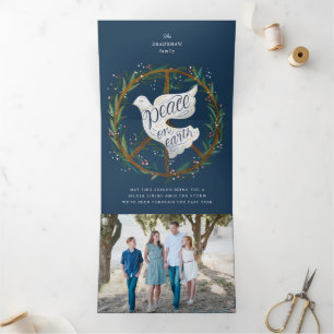 Vrede op Aarde met een dove op vredes-gebarentaal Drieluik Aankondiging