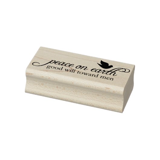 Vrede op Aarde met Kerstmis Rubber Kunststempel Rubberstempel (Stempel)