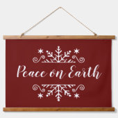 Vrede op aarde met sneeuwvlok hangend wandkleed (Voorkant)
