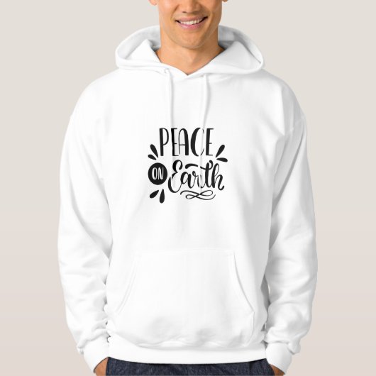 Vrede op Aarde - Minimalistische Unisex Hoodie (Voorkant)