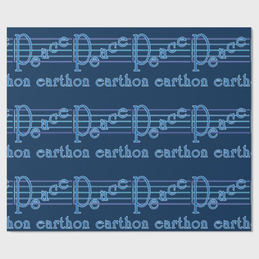 Vrede op Aarde Musical Pattern Cadeaupapier (Vlak)