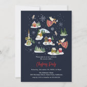 Vrede op Aarde Noordse Kerstfeest uitnodiging (Voorkant)