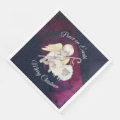 Vrede op aarde pastorale herder Kerst Servet (Hoek)