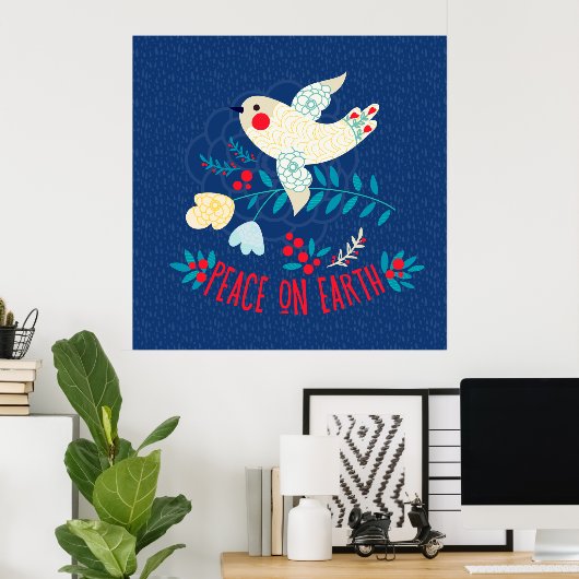 Vrede op aarde poster (Thuiskantoor)