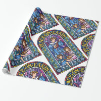 Vrede op Aarde Pre-Raphaelite glas in lood