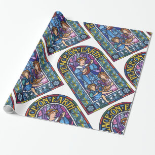 Vrede op Aarde Pre-Raphaelite glas in lood Cadeaupapier