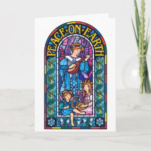 Vrede op Aarde Pre-Raphaelite stijl kerstkaart Feestdagen Kaart
