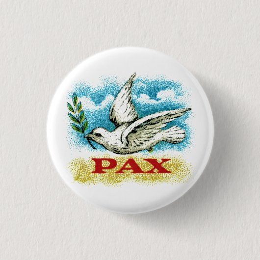  vrede op aarde ronde button 3,2 cm (Voorkant)