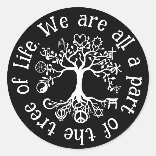 Vrede op aarde ronde sticker (Voorkant)