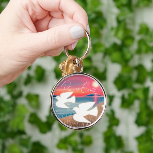 Vrede op aarde sleutelhanger (Hand)