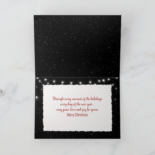 Vrede op aarde Snowmen in Snowflakes Kaart (Binnen)