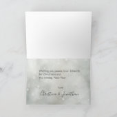 Vrede op aarde | Snowy Landscape Kerstmis Bedankkaart (Binnen)