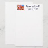 Vrede op aarde! Stapel naar iedereen! Dogwood Briefpapier (Voorkant / Achterkant)