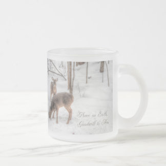 Vrede op aarde - twee uur in sneeuwige Bossen Matglas Koffiemok