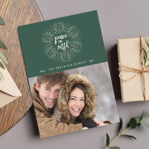 Vrede op aarde   Vakantieknopkaart Feestdagenkaart