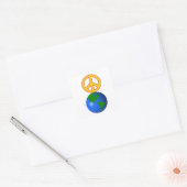 Vrede op aarde vierkante sticker (Envelop)