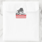 Vrede op aarde vierkante sticker (Tas)