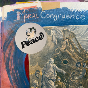 Vrede op Aarde Vreedzaam wereldontwerp Ronde Sticker