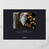 Vrede op Aarde Waterverf Greenery Gold Folie Feestdagenkaart (Achterkant)