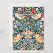 Vrede op aarde William Morris Custom Feestdagenkaart (Achterkant)