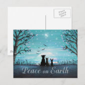 Vrede op aarde Winterzonsondergang Briefkaart (Voorkant / Achterkant)