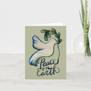 Vrede op de aardduif van hoop vreedzame kunst notitiekaartje