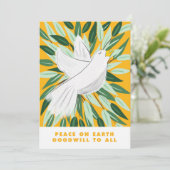 Vrede op de Kerstkaart van de Duif van de Aarde (Staand voorkant)