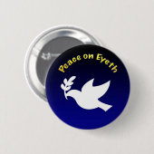Vrede op Eyeth-toets Ronde Button 5,7 Cm (Voorkant /achterkant)