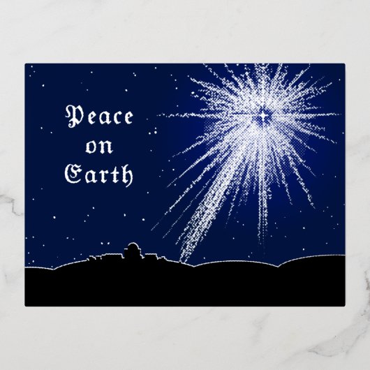 Vrede op het Briefkaart met Kerstmis op aarde met  (Voorkant)