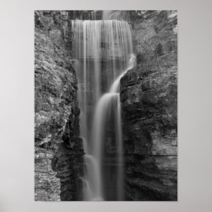 Vrede op Indische Cliff Grayscale Poster