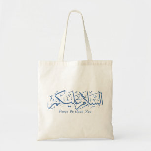 Vrede op je islamitische arabische kalligrafie Pos Tote Bag