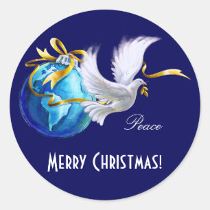 Vrede op Kerst stickers Earth.Customizable