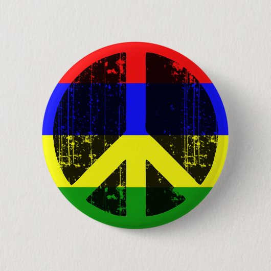 Vrede op Mauritius Ronde Button 5,7 Cm (Voorkant)