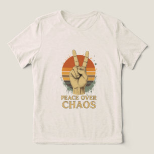 Vrede over chaos – Retro Sunset Statement T-shirt