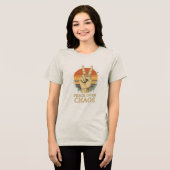 Vrede over chaos – Retro Sunset Statement T-shirt (Voorkant volledig)