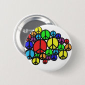 Vrede overal! ronde button 5,7 cm (Voorkant /achterkant)