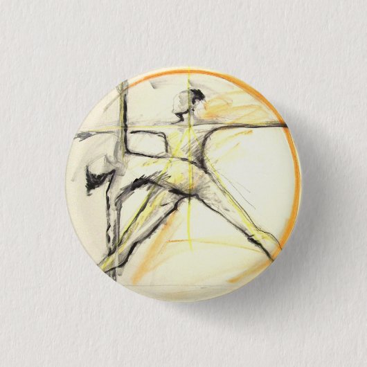 Vrede Ronde Button 3,2 Cm (Voorkant)