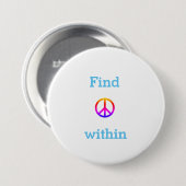 Vrede ronde button 7,6 cm (Voorkant /achterkant)
