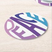 VREDE RONDE KARTONNEN ONDERZETTER (Gebogen)