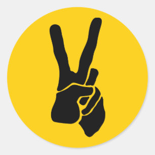 VREDE RONDE STICKER