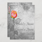  Vrede Roos bruiloft Kaart (Voorkant / Achterkant)