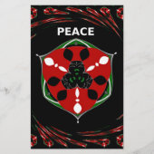 "Vrede: Schild met embleem" Art Print Briefpapier (Voorkant)