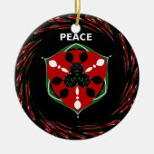 "Vrede: Schild met embleem" Art Print Keramisch Ornament (Voorkant)