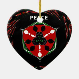 "Vrede: Schild met embleem" Art Print Keramisch Ornament