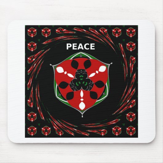 "Vrede: Schild met embleem" Art Print Muismat (Voorkant)