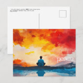 "vrede" Schriftkaartje van Jesaja 26:3. Briefkaart (Voorkant / Achterkant)