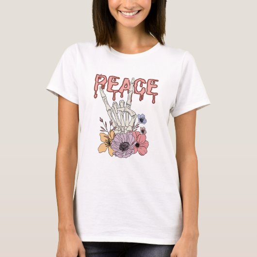 Vrede - Skelet hand T-shirt (Voorkant)