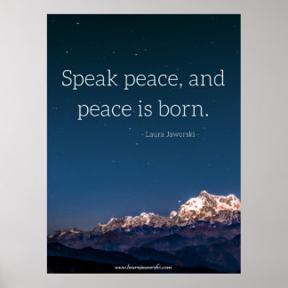 Vrede spreken poster